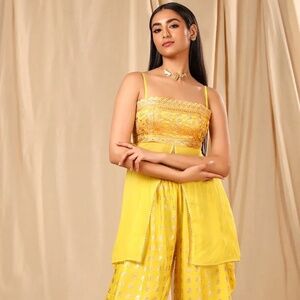 NWT House of Masaba Women's Yellow Dhoti Set - Indian Traditional Clothes